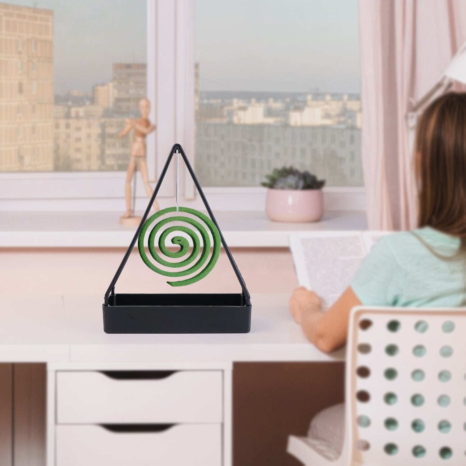 Compact Triangle Mosquito Coil Stand (1 Pc) Compact Triangle Mosquito Coil Stand (1 Pc)